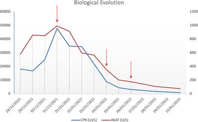 Severe toxic rhabdomyolysis under combined palbociclib and simvastatin treatment: A case report